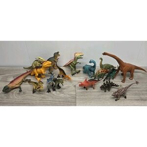 Dinosaur Toys - Lot of 17 Assorted Types Sizes - T-Rex, Raptor,‎ And Many More!